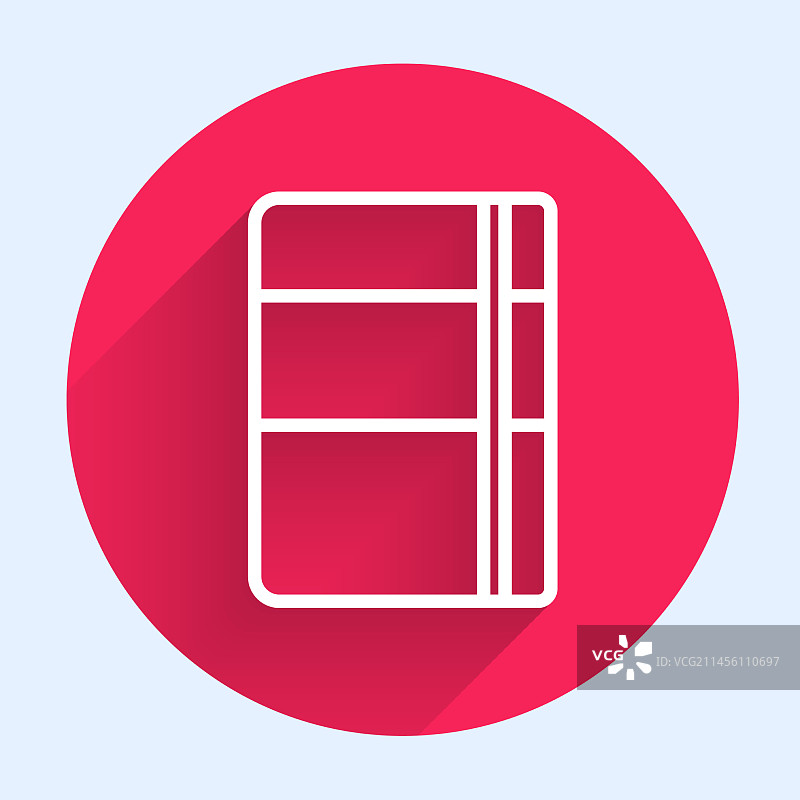 白色线条素描本或相册图标图片素材