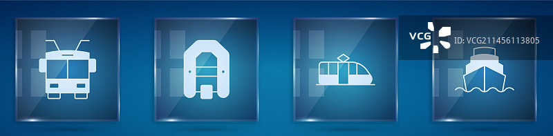 无轨电车、漂流艇、有轨电车和铁路图片素材