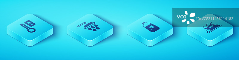 2.5D桑拿房温度计淋浴篝火图片素材