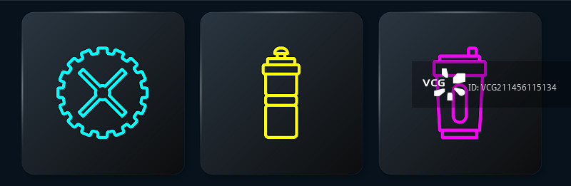 自行车链轮曲柄运动水壶图片素材