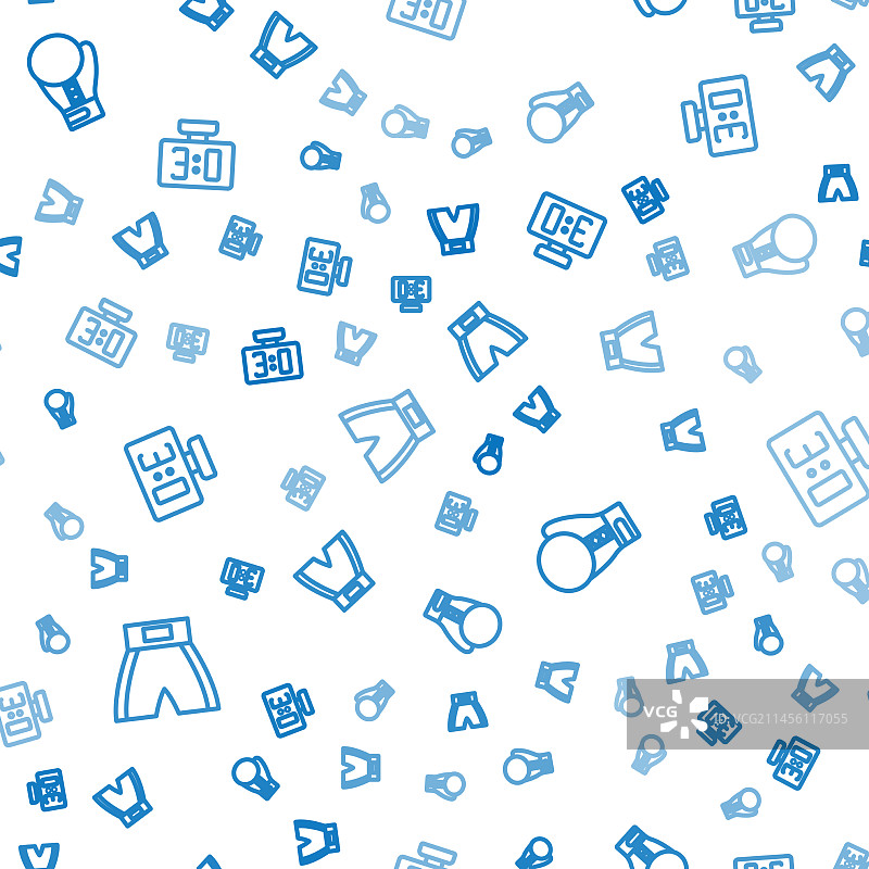 拳击短裤、手套和机械运动图片素材