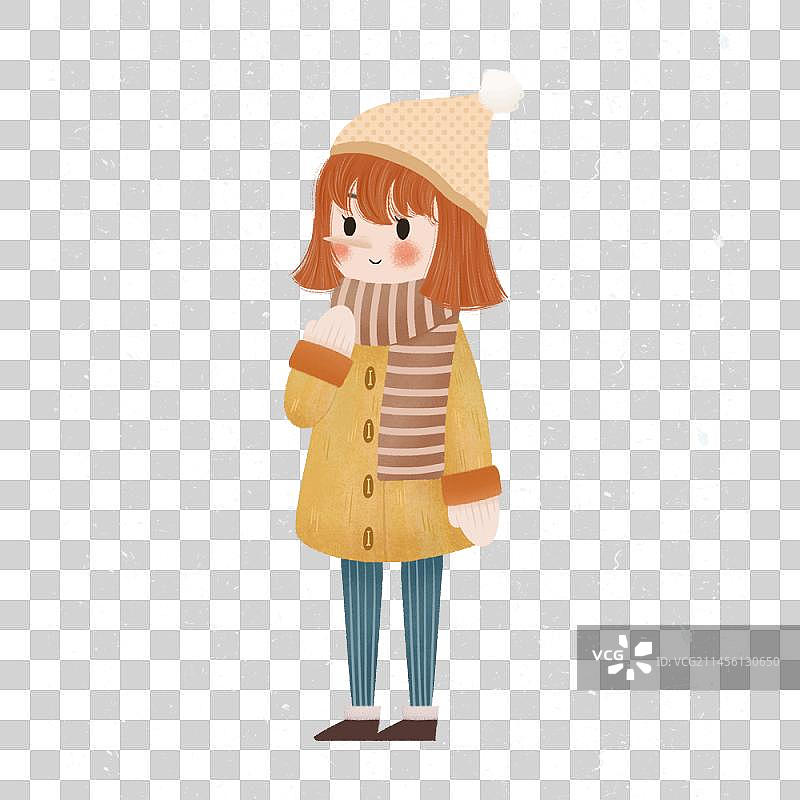 冬季小女孩图片素材