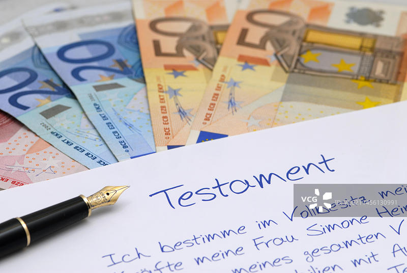 遗产税，遗嘱图片素材