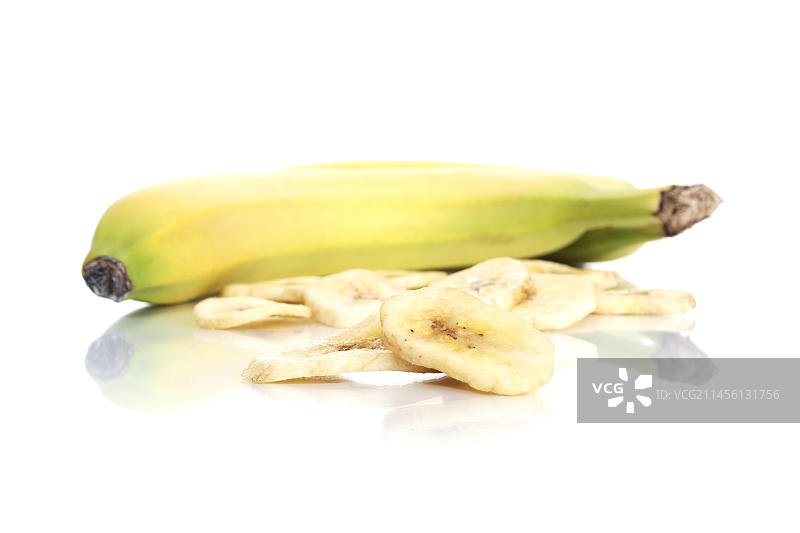 新鲜香蕉和香蕉干图片素材