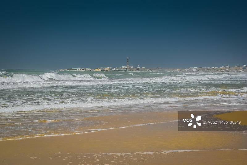 乌拉圭罗恰省卡波波洛尼奥海滩海浪照片图片素材