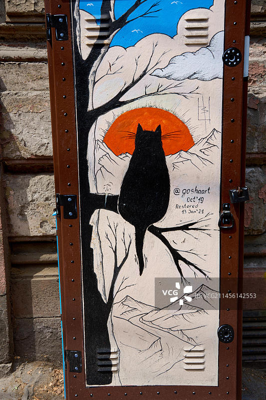 第比利斯街头的涂鸦图片素材