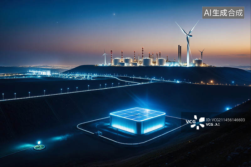 【AI数字艺术】未来清洁能源概念图片素材