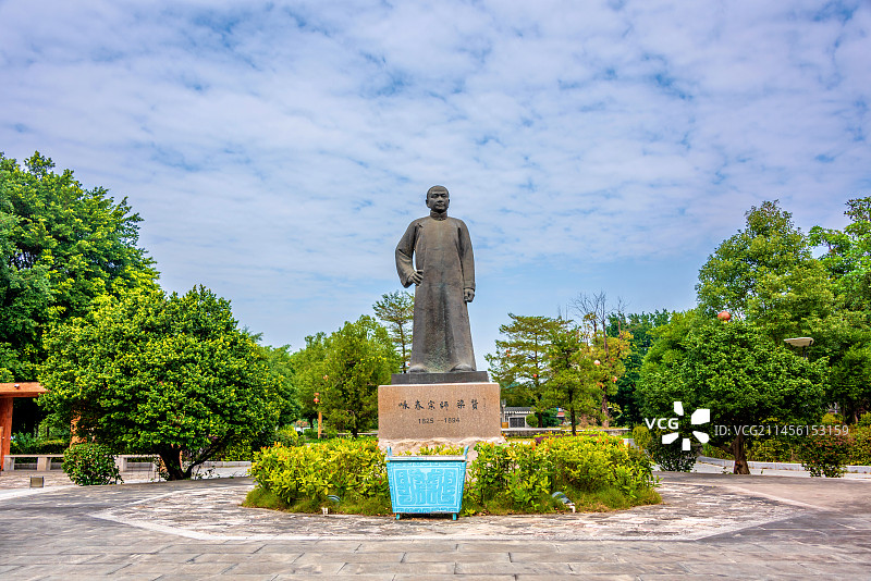 中国广东江门鹤山古劳水乡梁赞故居图片素材