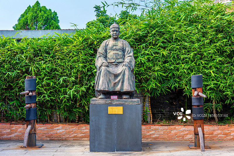 中国广东江门鹤山古劳水乡梁赞故居图片素材