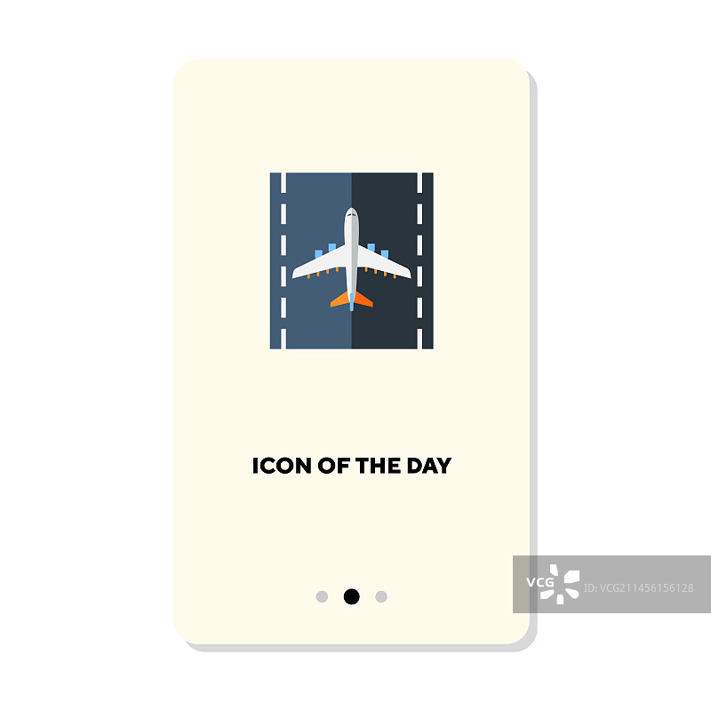 飞机起飞扁平图标俯视图图片素材