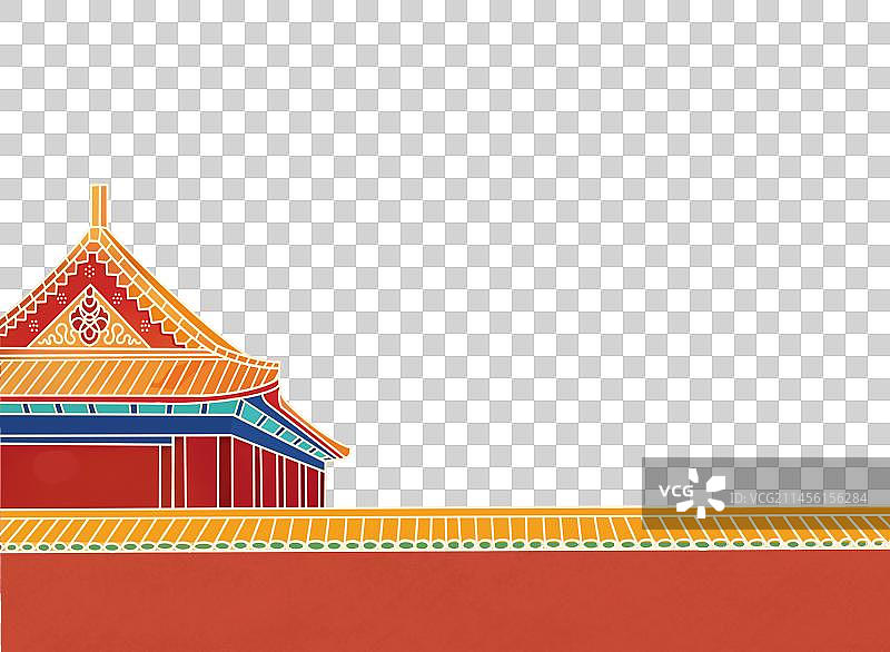 横版故宫红墙图片素材