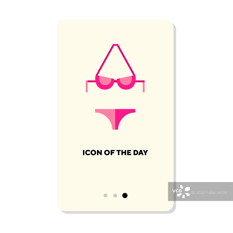 内衣或泳衣扁平图标图片素材