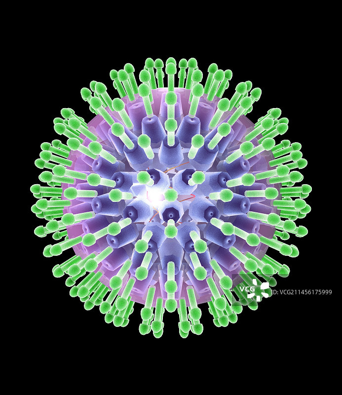 疱疹病毒颗粒，艺术作品图片素材