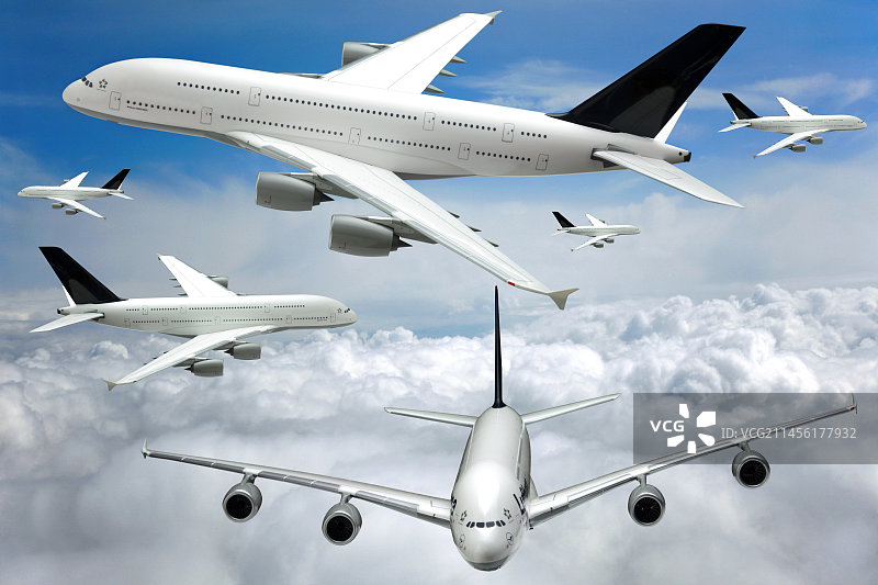 空中交通概念图图片素材