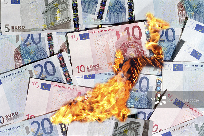 烧钱概念图图片素材