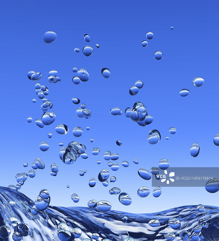 水中的气泡图片素材