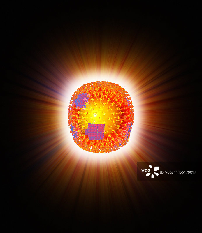 流感病毒颗粒艺术图图片素材