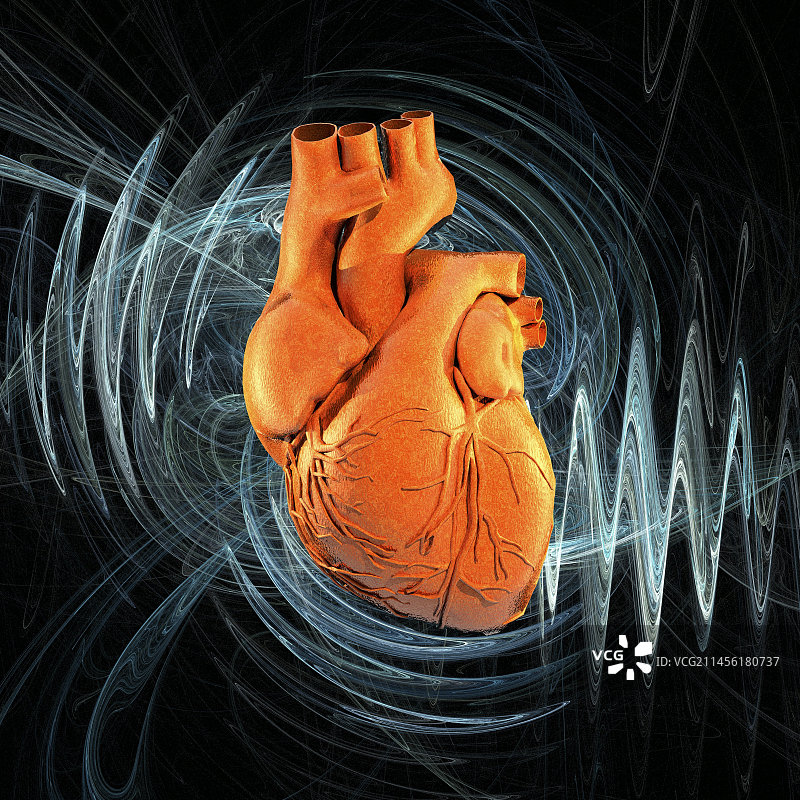 心跳概念艺术作品图片素材