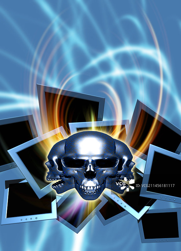 计算机病毒概念图图片素材