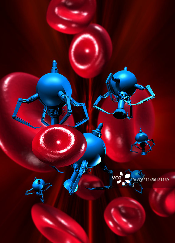 医疗纳米机器人，艺术作品图片素材