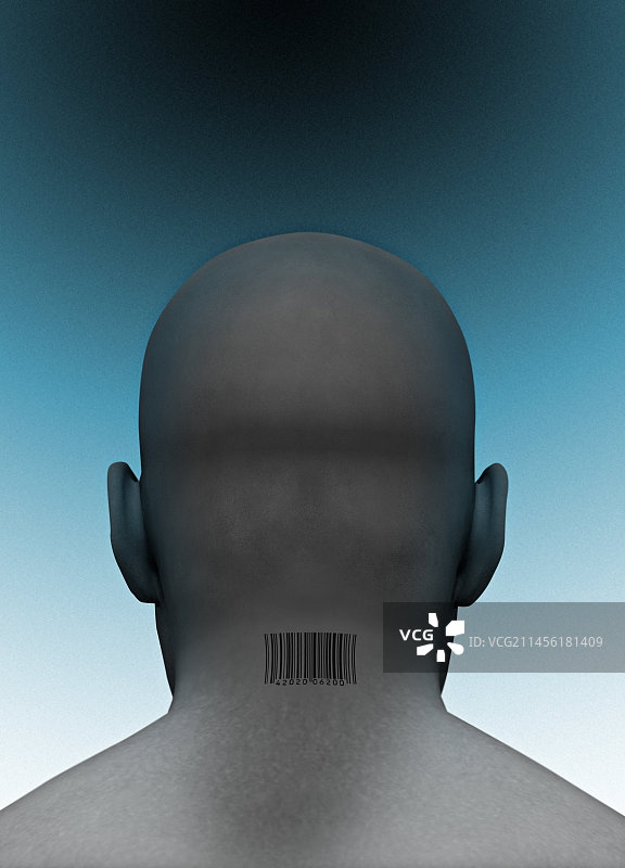 条形码人，艺术作品图片素材