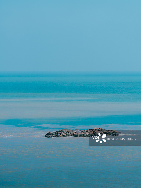 宁波舟山白沙岛海景与礁石图片素材