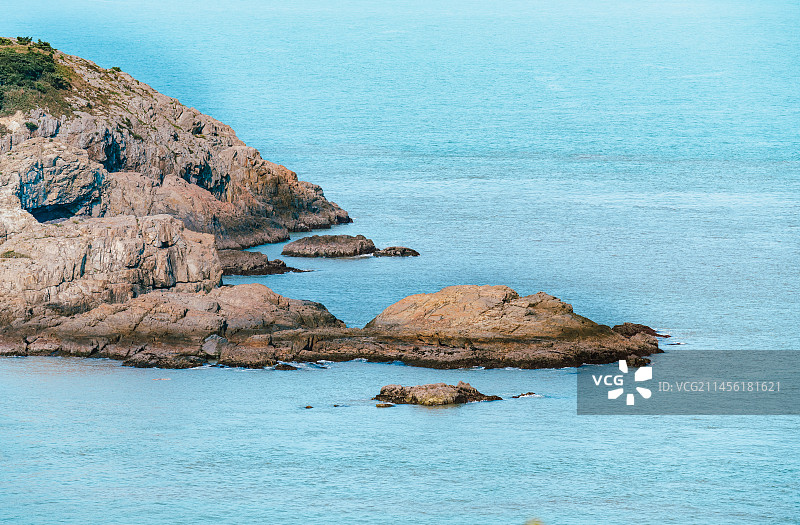 宁波舟山白沙岛海景与礁石图片素材