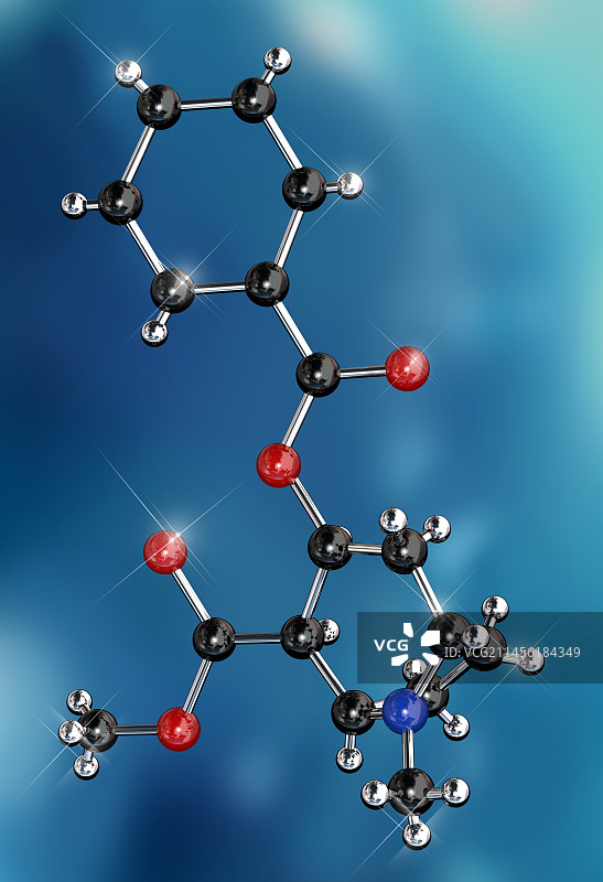 古柯碱药物分子图片素材
