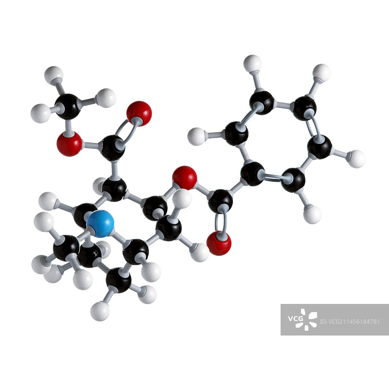 古柯碱药物分子图片素材