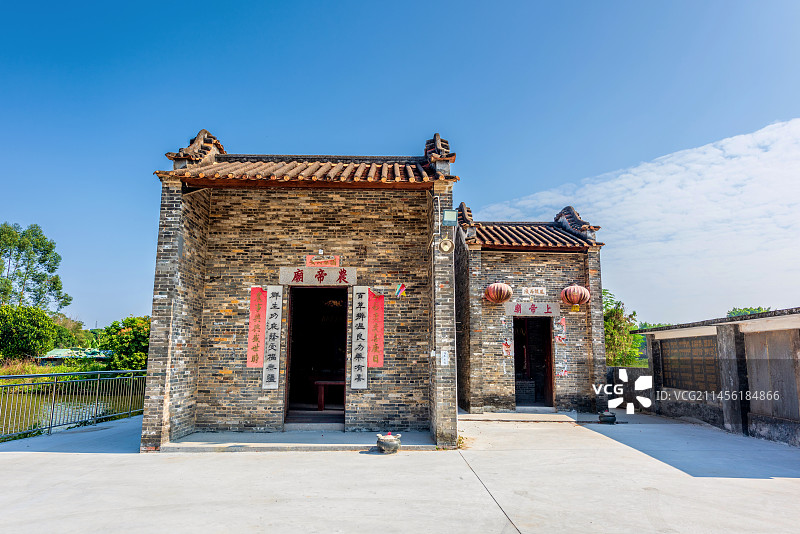 中国广东江门鹤山古劳水乡农帝庙图片素材