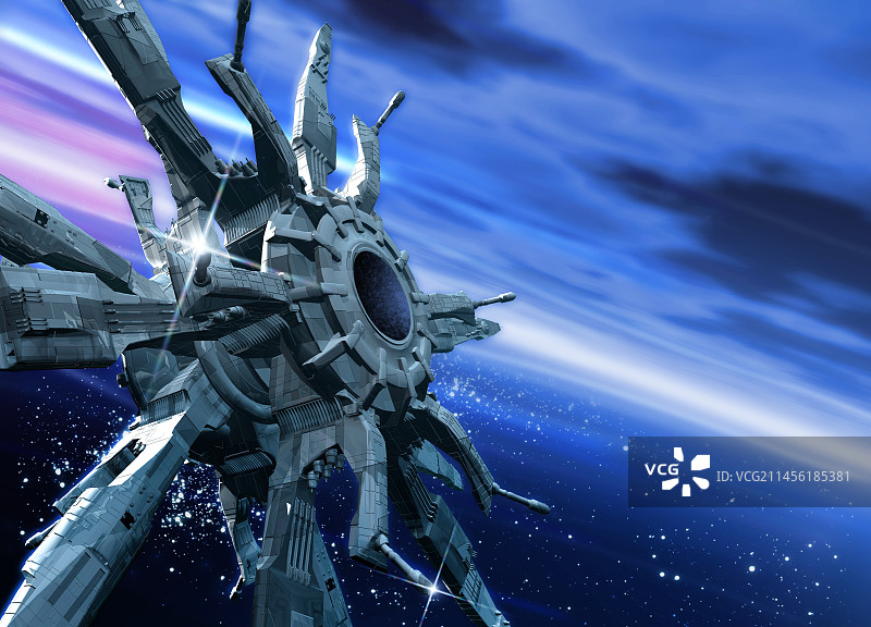 地球轨道空间站图片素材