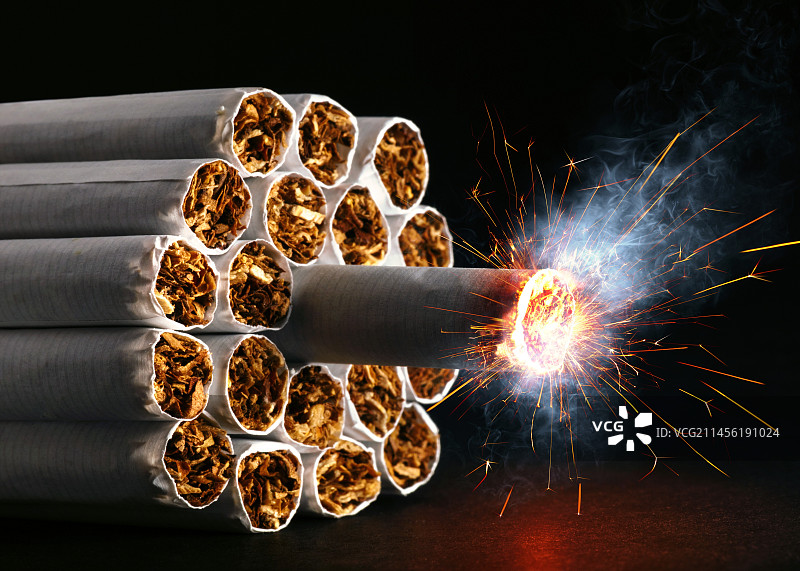 吸烟危害概念图图片素材