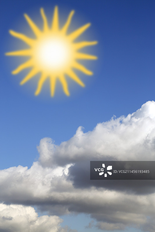 太阳和云图片素材