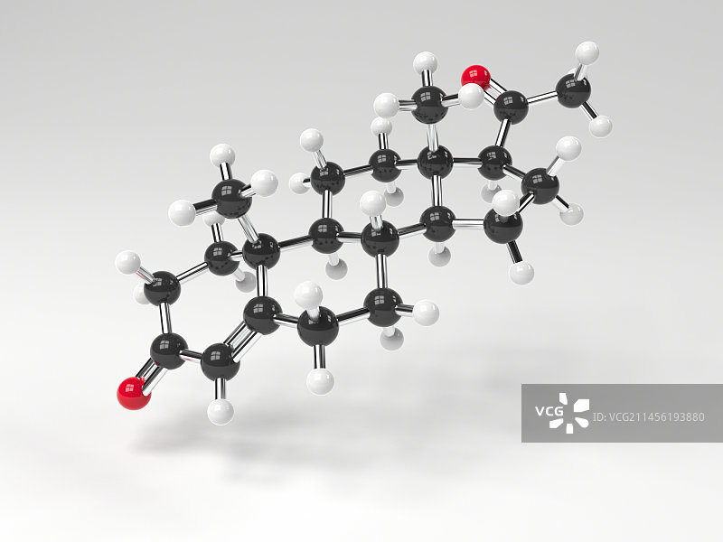 黄体酮激素分子图片素材