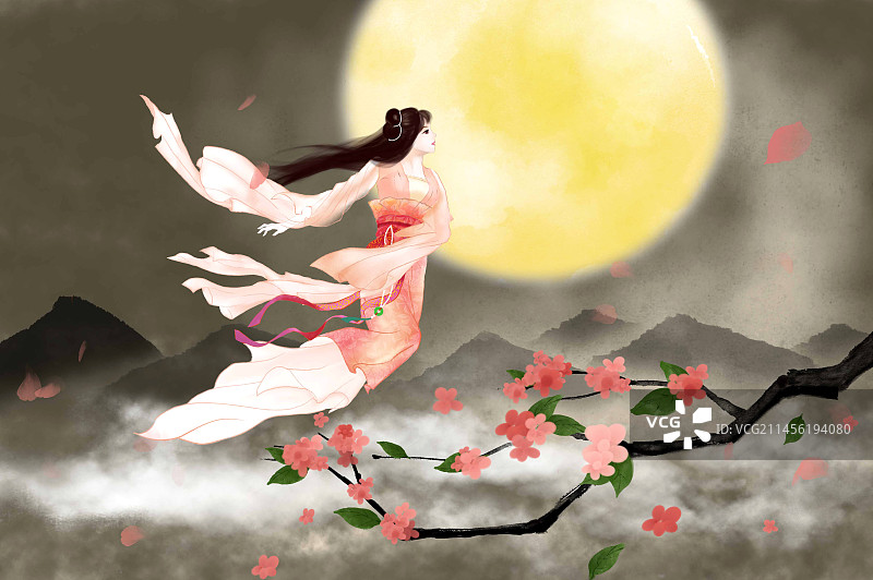 嫦娥奔月图片素材