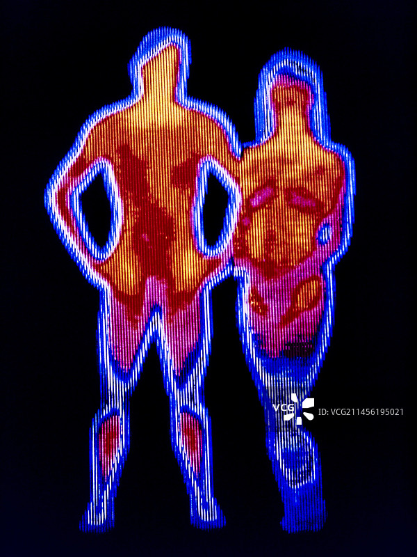 情侣热成像图图片素材