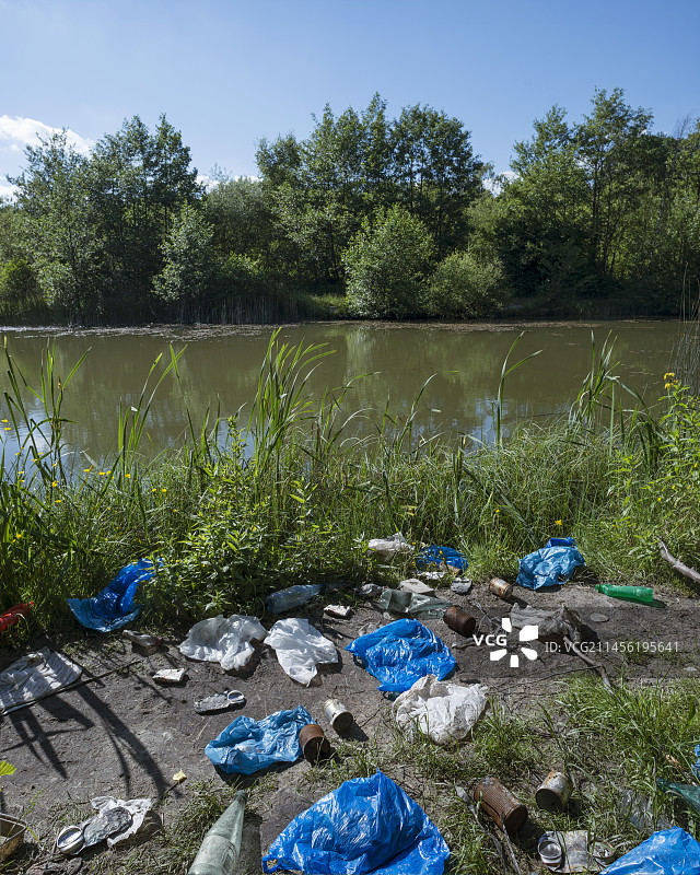 城市湖泊图片素材