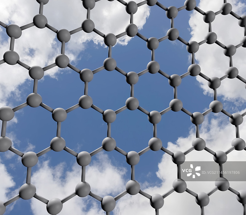 石墨烯片与天空图片素材