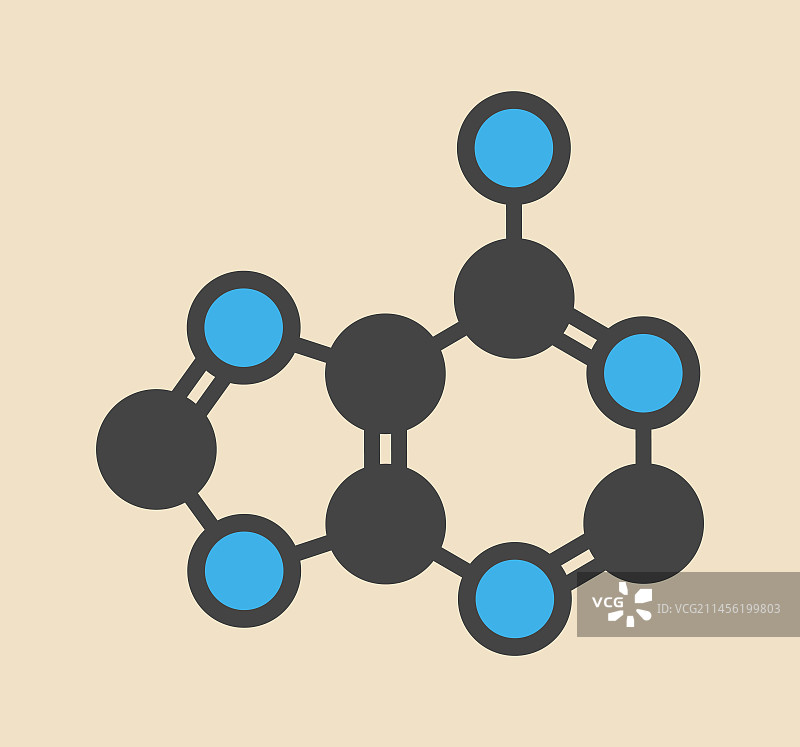 腺嘌呤嘌呤核碱基分子图片素材