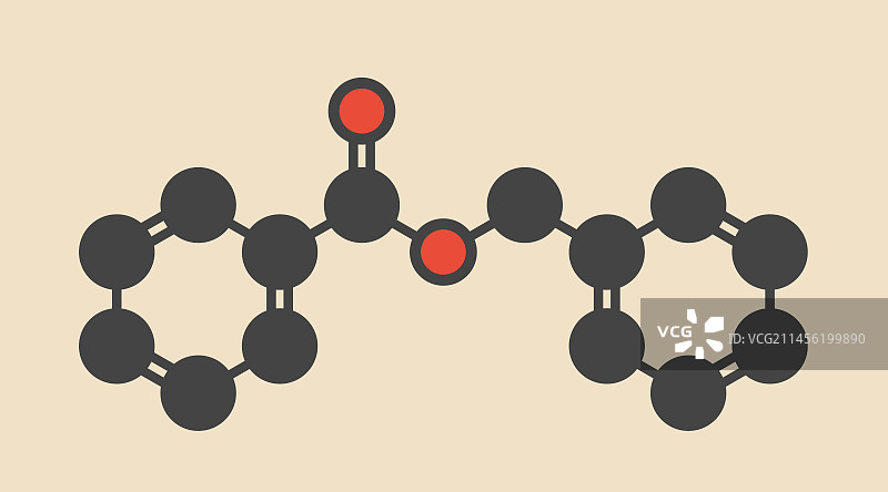 苯甲酸苄酯药物分子图片素材