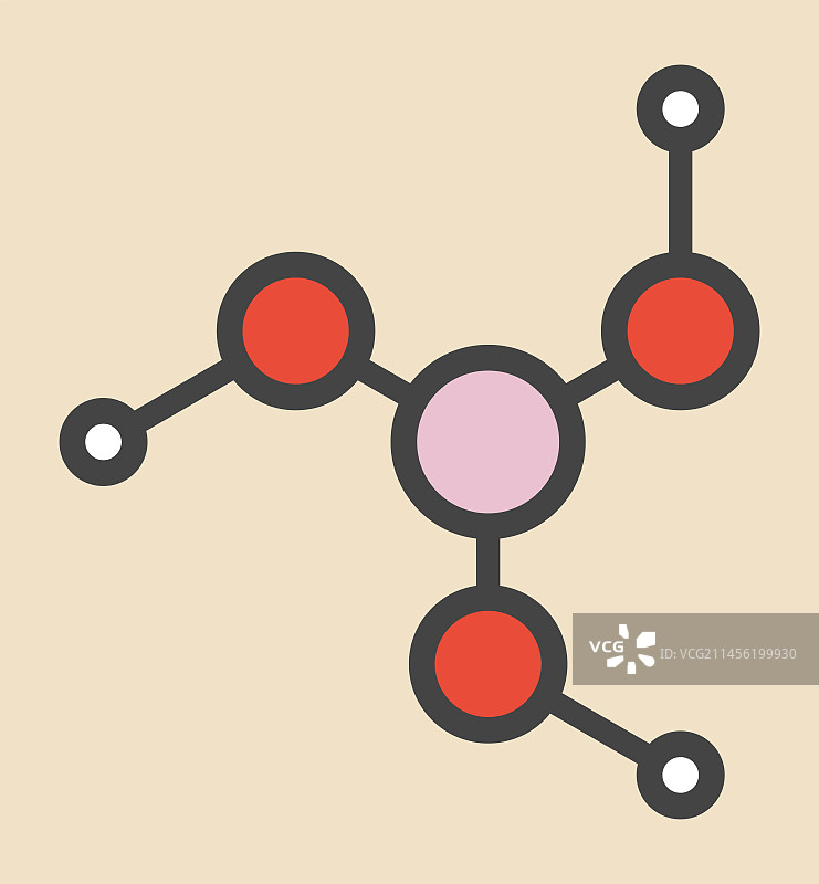 硼酸分子图片素材