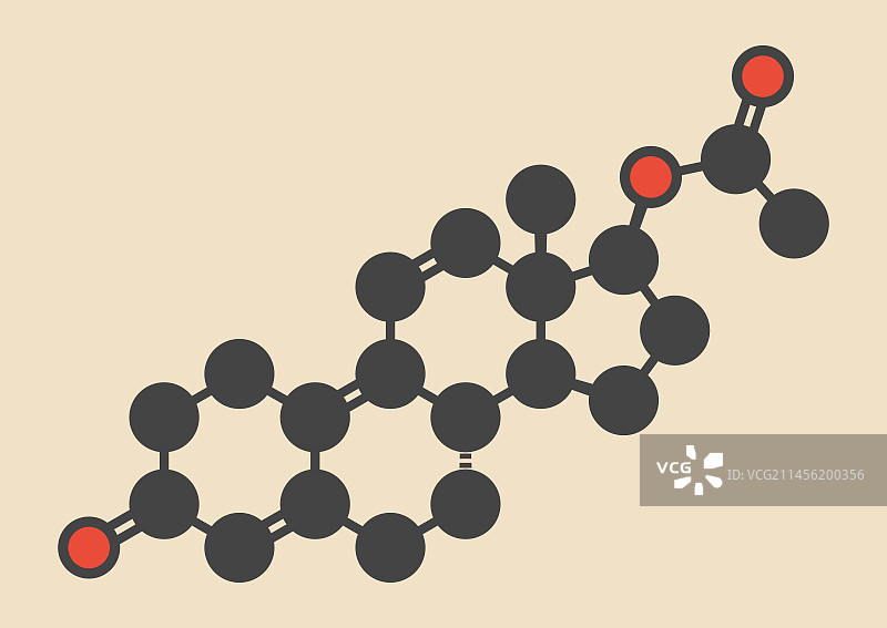 醋酸群勃龙分子图片素材