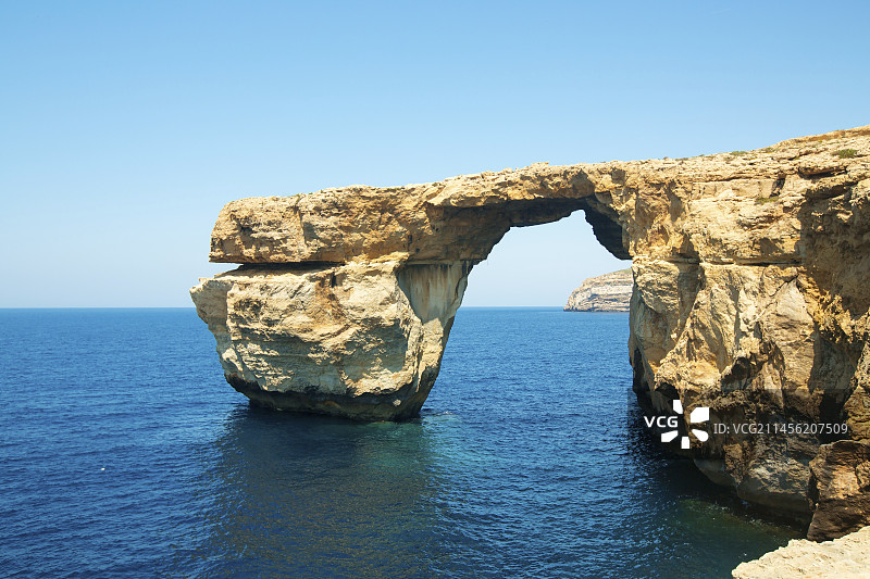 戈佐岛的石拱门图片素材
