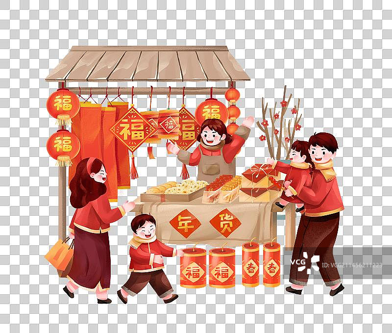 中国春节年俗之赶大集图片素材