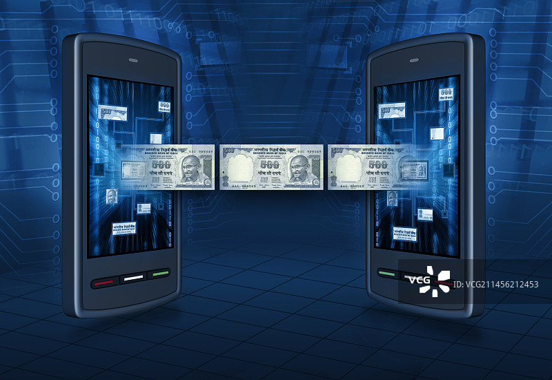 即时汇款的概念插图图片素材