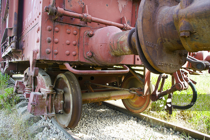 废弃的火车车厢图片素材