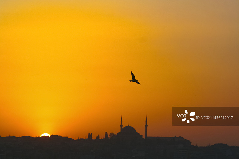 土耳其伊斯坦布尔的日落图片素材