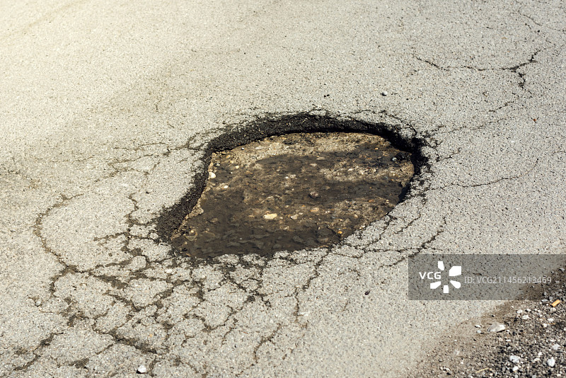 道路损坏图片素材