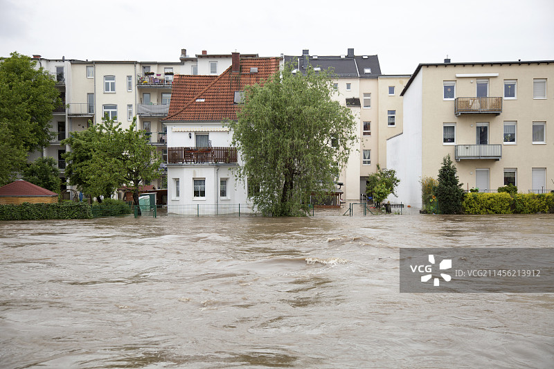 德国格拉2016年洪水图片素材