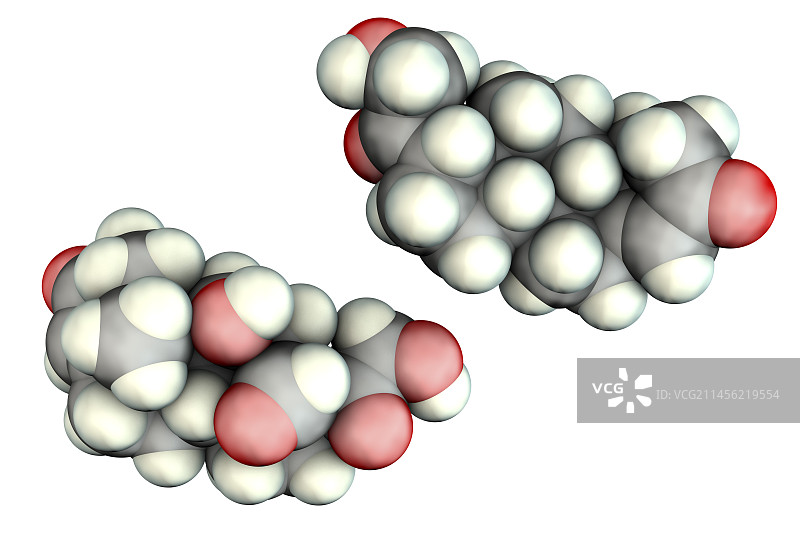 醛固酮激素分子模型图片素材